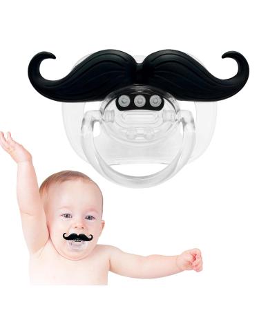 Ventdouce Funny Mustache Pacifier for Newborns | Curly Beard Binky for 0-6 Months | Unique Gift for Boys & Girls - Buy Online on SooperMarket.com