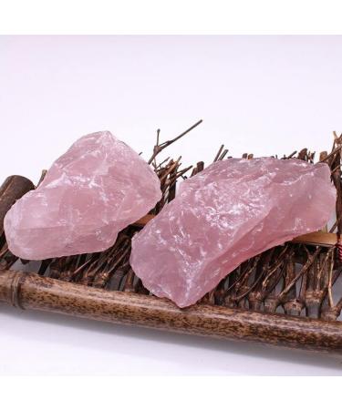 Natural Raw Pink Rose Quartz Crystal Rough Stone Specimen Crystal Love Natural Stones and Minerals Fish Tank Stone Rocks (Size : 80-120g) - Buy Online on SooperMarket.com