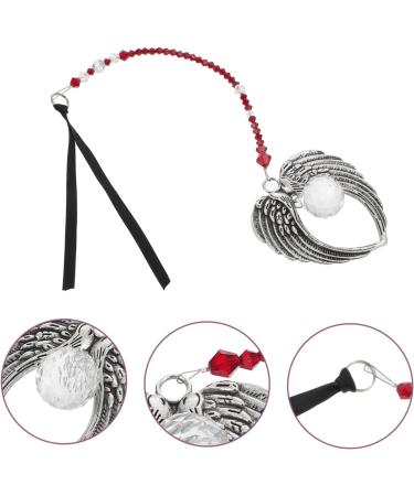 Anneome Crystal Pendant Vintage Home Decor Exquisite Tree Pendants Christmas Hanging Items Crystal Stone Car 39x6.5cm Dark Red - Buy Online on SooperMarket.com