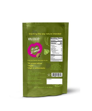 Valesco OLive 2 Snack Pitted Olives Variety Pack 6 Flavors 3 oz (12 Pouches) - Buy Online on SooperMarket.com