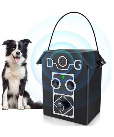 Dog Barking Control Device Automatic Anti Barking Device for Dogs 50 Ft Waterproof with 4 Adjustable Mode 2 Sound Speakers Stop Dog Barking Deterrent Anti-Bark Dog Training Tool Indoor/Outdoor