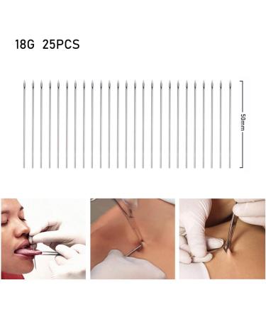 100Pcs Sterile Body Piercing Needles - 12G 14G 16G 18G for Ear & Nose Piercings - International Shipping Available - Buy Online on SooperMarket.com