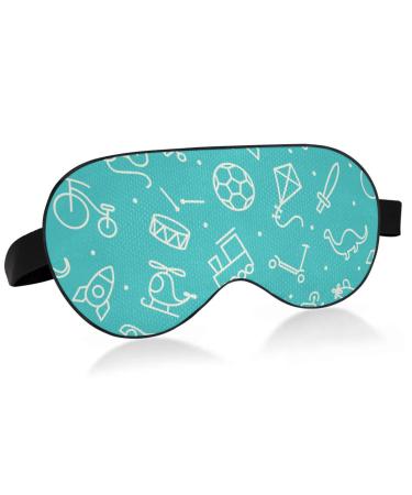 Haskirky Light Blocking Eye Mask Breathable and Adjustable Adult Men and Women Travel on Business Trips Yoga Meditation Light Smooth Comfortable Eye Mask Office Deep Sleep Goodies Cute Cartoon Patt