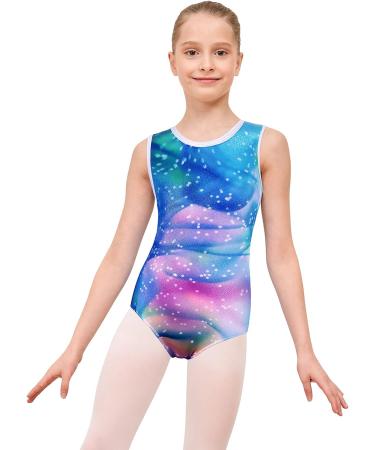 EQSJIU Girls Gymnastics Leotard 3-4T Sparkly Rainbow Galaxy Aurora Butterfly Flower Dancewear - Buy Online on SooperMarket.com