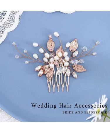 Bridal Wedding Hair Combs - Silver Crystal Blue Headpiece for Women and Girls - Buy Online on SooperMarket.com