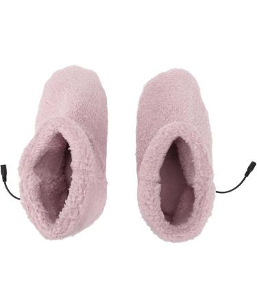 Comforting Heated Foot Warmer - USB Electric Plush Heat Shoes in Pink for Cozy Winter Relaxation - Buy Online on SooperMarket.com