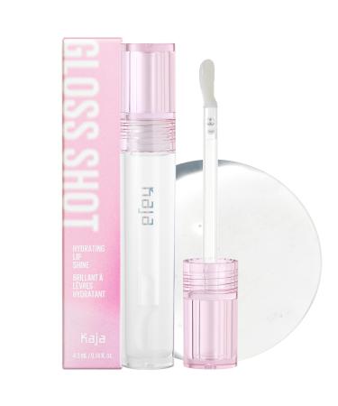 Kaja Lip Gloss - Gloss Shot | Gift  with Jojoba Oil  Sheer  Hydrating  Juicy  Plumper Looking Lips  01 Crystal Clear  0.14 Fl Oz