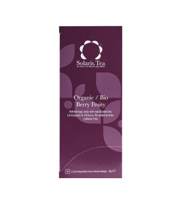 Solaris Tea Organic Berry Fruity Fruit Tea - 40 Silk Tea Bags | Premium Herbal Tea for International Shipping - Buy Online on SooperMarket.com