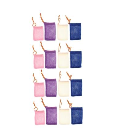 Healeved 16 Pcs Soap Bag Foaming Net Soap Saver Pouches Sisal Soap with Drawstrings Soap Nylon