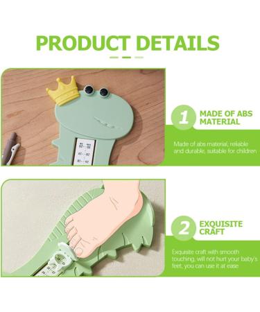 Kisangel Kids Shoe Sizer - Foot Measurement Device for Boys and Girls | Dinosaur Design - Light Green - Buy Online on SooperMarket.com