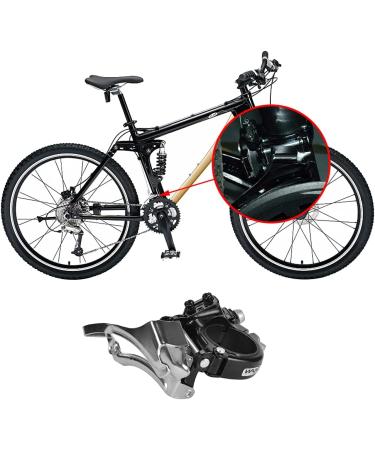 3 Speed Clamp On Front Bike Derailleur | Compatible with Top or Bottom Routing | for Mountain, Road, BMX Bicycles | Adjustable Clamp Size 31.8mm 34.9mm - Buy Online on SooperMarket.com