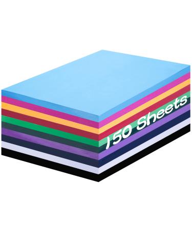 Shindel 150Sheets Heavyweight Construction Paper  10 Colors Premium Cardstock for School Supplies