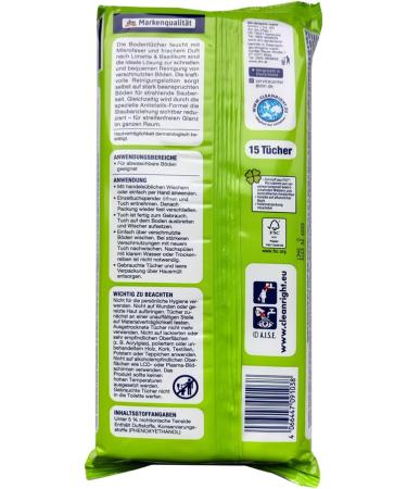 Denk Moist Floor Wipes Lime & Basil - 45 Piece Pack of 3 | International Shipping - Buy Online on SooperMarket.com
