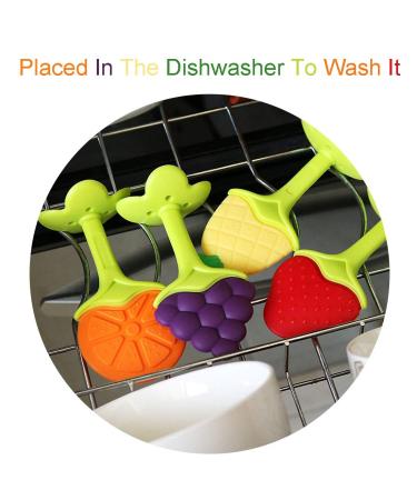 BPA Free Silicone Baby Teething Toys - 6 Pack | Freezer Safe & Organic Infant Teethers for Natural Brain Development - Buy Online on SooperMarket.com