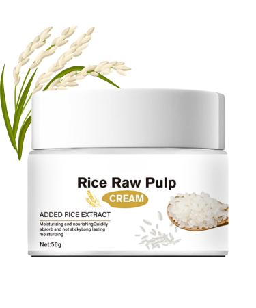 Rice Raw Pulp Face Cream Anti Aging Face Cream Face Moisturiser Brightening Face Cream Skin Tightening Cream for Face Anti Wrinkle High Firming & Deep Nourishing Smooth Elasticity