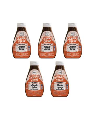 The Skiny Food Co Maple Syrup 425g - The Totally Amazing Sugar Free Zero Calorie Fat Free And Guilt Free Skiny Syrup - Pack of 5