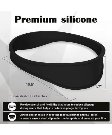 Curved Silicone Haircut Band - Neckline Shaving Template and Hair Trimming Guide for DIY Home Haircuts in Blue - Buy Online on SooperMarket.com
