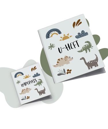 HIMMEL.HERZ.PAPIER 3-Piece Dinosaur Examination Book & Vaccination Certificate Cover Set | High-Quality Child Protection - Buy Online on SooperMarket.com