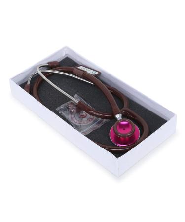 Buy Lightweight Acoustic Stethoscope for Doctors & Medical Students - Adult Size Flexible Tube Soft Ear Knobs - Micro Al in Chocolate - Buy Online on SooperMarket.com