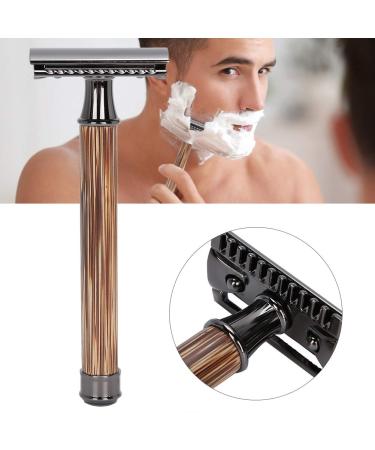 Ankroyu Men's Beard Trimmer - Portable Manual Razor with Bamboo Grip - Adjustable Beard & Body Shaving Tool - Buy Online on SooperMarket.com