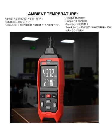 Digital Temperature and Humidity Meter with LCD Display | Dew Point & Wet Bulb Hygrometer - International Shipping Available - Buy Online on SooperMarket.com