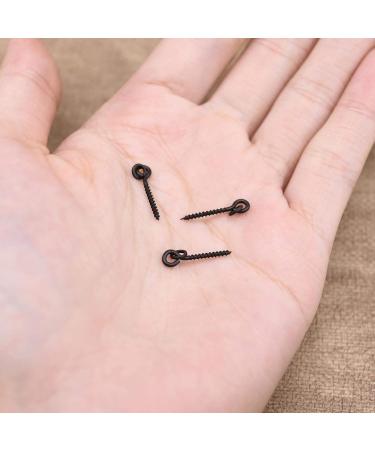 100 Pcs 15mm Fishing Bait Screws - Round/Oval Connection Loop for Carp Fishing - Accessories in Matt Black - Buy Online on SooperMarket.com