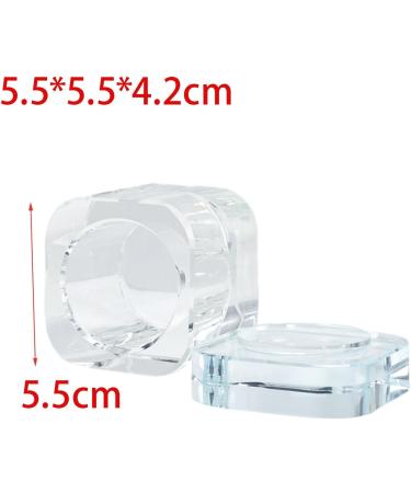 Harilla Nail Art Dish with Lid Bowl Cup Holder Glassware Tools Nails Liquid Powder Containers Nail Art Tools for Home Salon Clear - Buy Online on SooperMarket.com