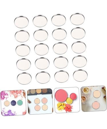 Beavorty 100 Pcs Eye Shadow Disk Eyeshadow Makeup Pans Diy Cosmetic Pallet Miss Plate Stainless Steel - Buy Online on SooperMarket.com