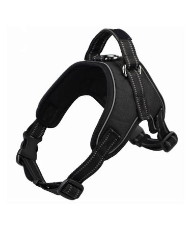 KDMOWHON dog harness Tailup Pet Products Adjustable reflective vest for go for puppies mains dishes for small and medium -sized dogs (color: Black Size: XXL) XXL black