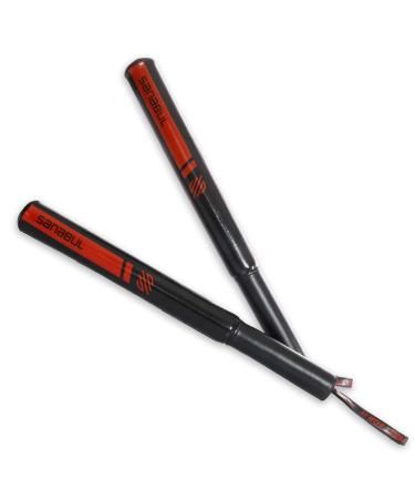 Sanabul Essential Striking Sticks for Boxing MMA (Pair) Black/Red Standard