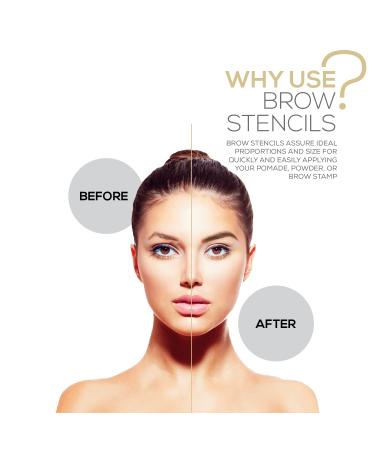 Reusable Eyebrow Stencils - 18 Count Kit for Perfect Brow Shaping - Parallel Products - Buy Online on SooperMarket.com