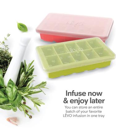LVO Herb Block Tray with Lid - Silicone Freezer Herb Saver for Infusions - BPA Free, Red - Buy Online on SooperMarket.com