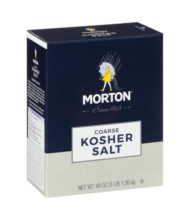 Morton Coarse Kosher Salt, 3 lbs, dark blue