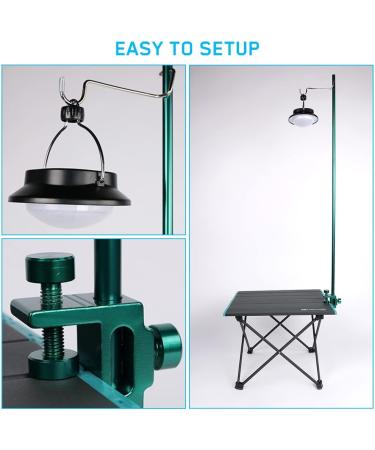 WIOR Camping Lantern Stand 36 Inch Collapsible Aluminum Alloy Lamp Stand with Hook Adjustable Lantern Pole Hanger for Outdoor Picnic Fishing Backpacking Camping BBQ - Green - Buy Online on SooperMarket.com