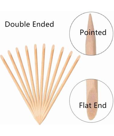 300Pcs Orange Wooden Nail Sticks - Double Sided Cuticle Pusher & Picking Tools for Pedicure & Manicure - 11.5cm Length - Pack of 1 - Buy Online on SooperMarket.com