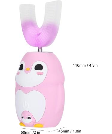 Kids Electric Toothbrush with U-Shaped Silicone Brush Head & 60ml Toothpaste - Pink | IPX7 Waterproof - Buy Online on SooperMarket.com