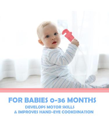 Silicone Baby Teething Toys | BPA-Free & Freezer Safe Infant Chew Toys | Molar Teether with Soft Textures | Easy to Hold & Clean - Buy Online on SooperMarket.com