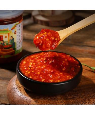 Garlic and chili sauce 200g/can handmade chili sauce in China main course and side dishes rice toppings ready to eat food special spicy chili sauce black bean sauce (1 can) - Buy Online on SooperMarket.com