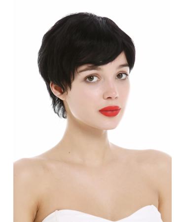 WIG ME UP DP-HH-1 Human Hair Wig for Women & Men - Short Pixie Wavy Black Style - International Shipping Available - Buy Online on SooperMarket.com
