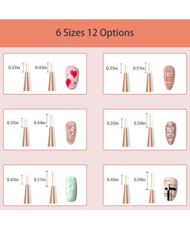 6pcs Professional Nails Art Brushes Set Double Ended Nail Striping Brush Thin Brushes For Gel Polish Pen Dotting Tool Drawing Small Details - Buy Online on SooperMarket.com