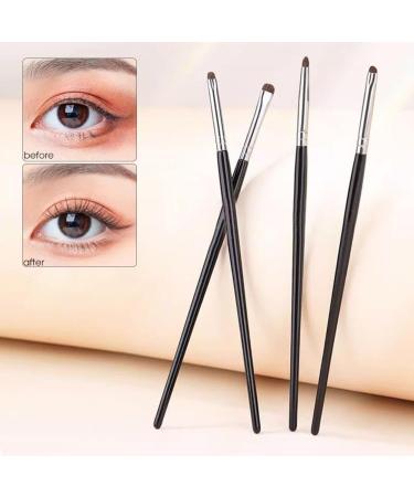 1/4Pcs Small Angle Precise Detail Eyeshadow Brush Soft Horse Hair Eyelid Highlighter Lying Silkworm Up Eyes Brushes Makeup Make - Buy Online on SooperMarket.com