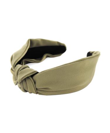 Buy AXY Olive Green Fabric Headband with Knot | Vintage Ladies Hair Accessory HR35 - Buy Online on SooperMarket.com