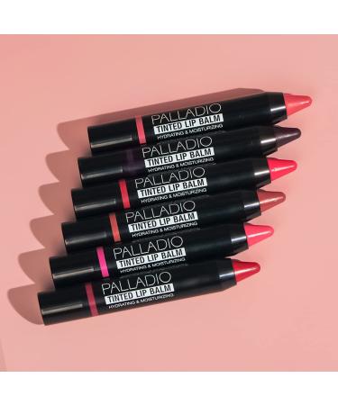 Palladio Sweet Peach Tinted Lip Balm - Moisturizing Vegan Chapstick with Shea Butter & Aloe - Nourishing Formula for Cracked Lips - Sheer Wash of Color - 1 Count Pack - Buy Online on SooperMarket.com