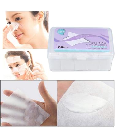 1000PCS Cotton Cosmetic Cleaning Pads - Soft Makeup Removal & Skin Care with Storage Box | International Shipping Available - Buy Online on SooperMarket.com