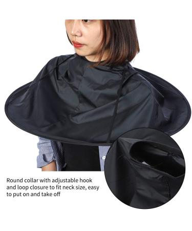 Premium Black Haircut Cape for Adults | Haircase Slope Salon Dress & Umbrella Cloak - International Shipping - Buy Online on SooperMarket.com