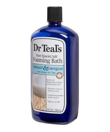 Dr Teal Detox Ginger & Clay Foaming Bath 34oz 2 Pack - Total 68oz - Buy Online on SooperMarket.com