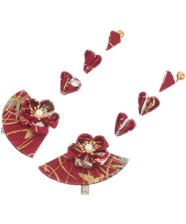 Didiseaon Wedding Decor Flower Hair Accessories Japanese Style Hair Clips Hair Barrette Tassel Flower Hairpin Traditional Tsumami Bobby Pin for Graduation Wedding Party Bridal Hair Clip