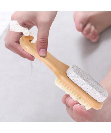 Pumice Foot Scrubber | Soft Dual-Function Shower Foot Scrubber | Foot Brush for Shower Foot Pumice Stone for Feet Dry Skin Removal Cracked Heels - Buy Online on SooperMarket.com