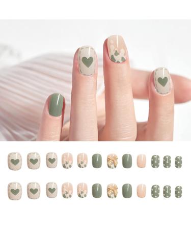 Medium Press-On Nails for Girls & Teens | Full Cover Ballerina Coffin False Nails - 24 Single-Colored Acrylics #05 - Buy Online on SooperMarket.com