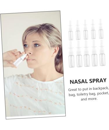 30 Pcs Rhinitis Spray Bottle Set | Clear Travel Nasal Spray Pump Bottles | 10.2x2.7cm | Silver - Pack of 3 - Buy Online on SooperMarket.com